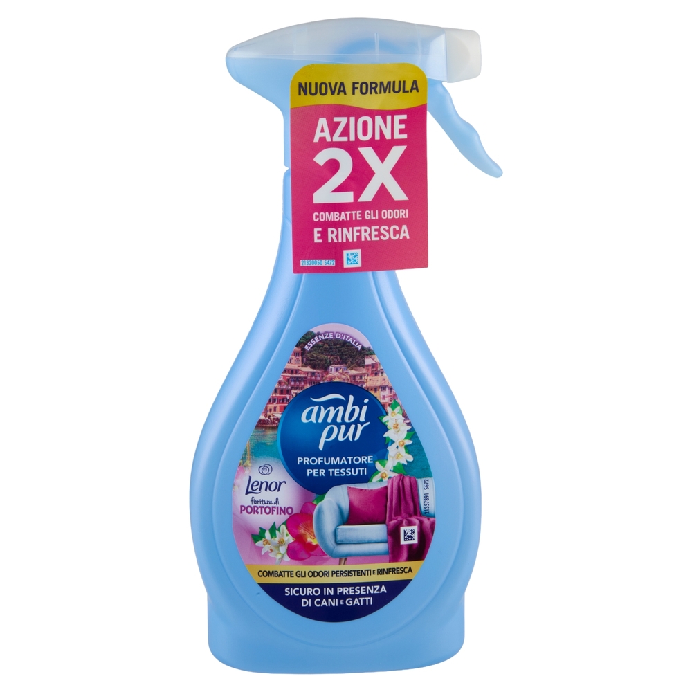 Ambi Pur Profumatore per Tessuti, Lenor Fioritura di Portofino 385 ml